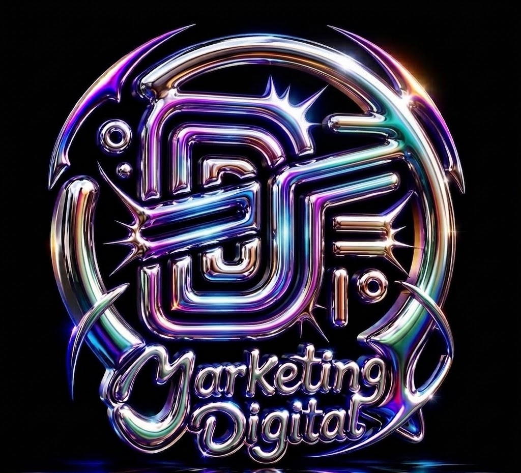 Logo cromada D.F. Marketing Digital